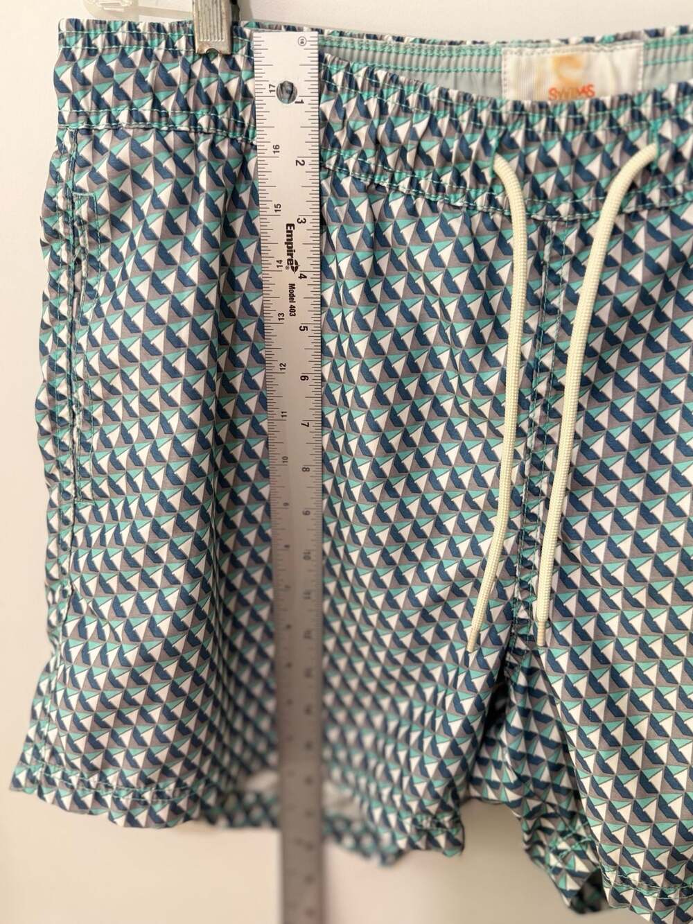 SWIMS Geometric Print Drawstring Swim Trunks Extra Large - Picture 5 of 7